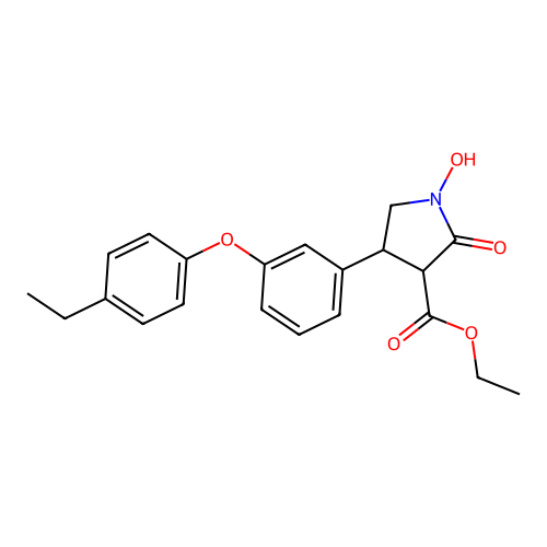 Ethyl 4-[3-(4-ethylphenoxy)phenyl]-1-hydroxy-2-oxopyrrolidine-3-carboxylate structure