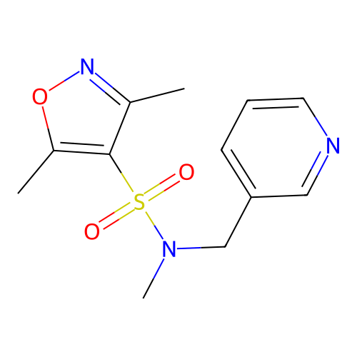 N,3,5-trimethyl-N-(pyridin-3-ylmethyl)-1,2-oxazole-4-sulfonamide structure