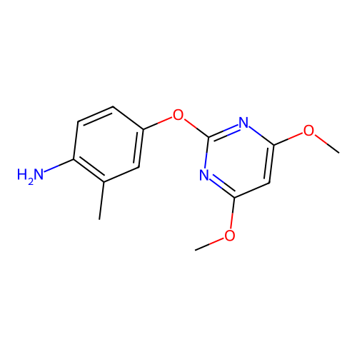 4-((4,6-Dimethoxy-2-pyrimidinyl)oxy)-2-methylbenzenamine structure