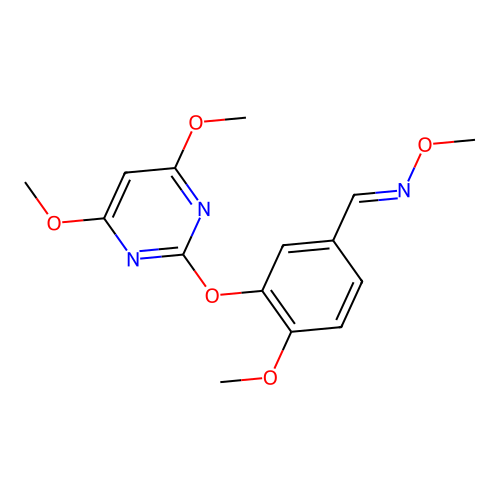 1-[3-(4,6-dimethoxypyrimidin-2-yl)oxy-4-methoxyphenyl]-N-methoxymethanimine structure