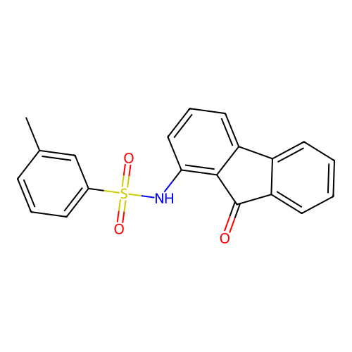 3-methyl-N-(9-oxo-9H-fluoren-1-yl)benzenesulfonamide structure