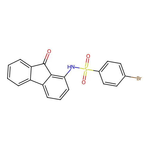 4-bromo-N-(9-oxofluoren-1-yl)benzenesulfonamide structure