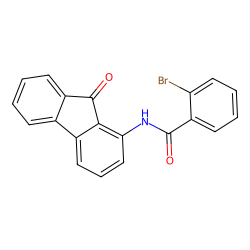 2-bromo-N-(9-oxo-9H-fluoren-1-yl)benzenecarboxamide structure