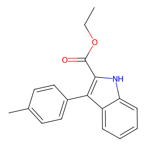 ethyl 3-(4-methylphenyl)-1H-indole-2-carboxylate structure