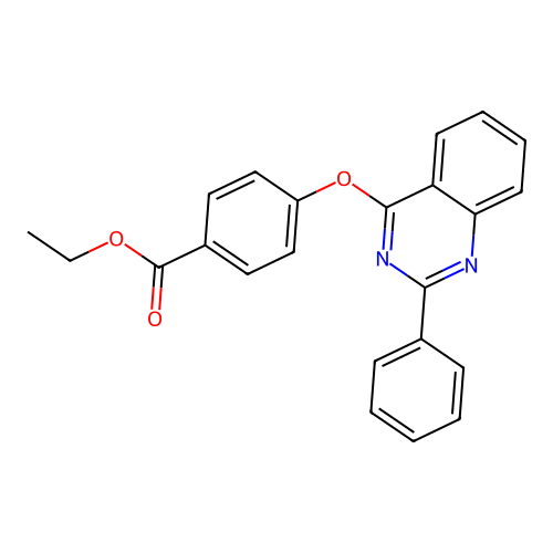 Ethyl 4-[(2-phenyl-4-quinazolinyl)oxy]benzenecarboxylate structure