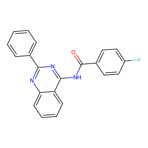 4-fluoro-N-(2-phenylquinazolin-4-yl)benzamide structure