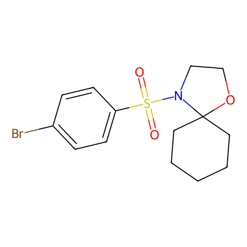 4-[(4-Bromophenyl)sulfonyl]-1-oxa-4-azaspiro[4.5]decane structure