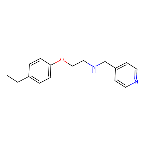 2-(4-ethylphenoxy)-N-(pyridin-4-ylmethyl)ethanamine structure