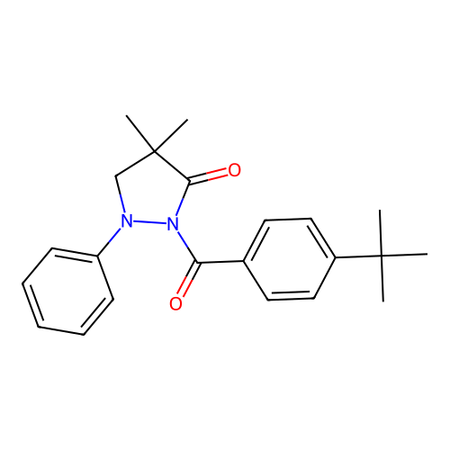 2-(4-Tert-butylbenzoyl)-4,4-dimethyl-1-phenylpyrazolidin-3-one structure