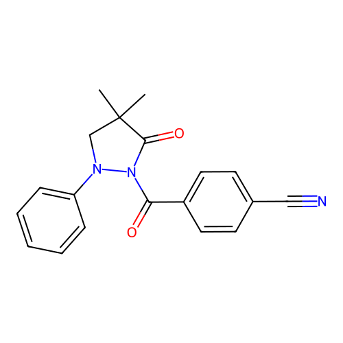 4-(4,4-Dimethyl-5-oxo-2-phenylpyrazolidine-1-carbonyl)benzonitrile structure
