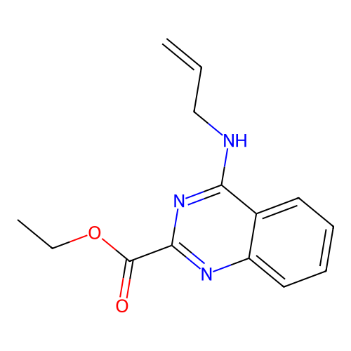 Ethyl 4-(allylamino)-2-quinazolinecarboxylate structure