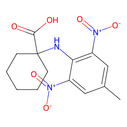 1-(4-Methyl-2,6-dinitroanilino)cyclohexanecarboxylic acid structure