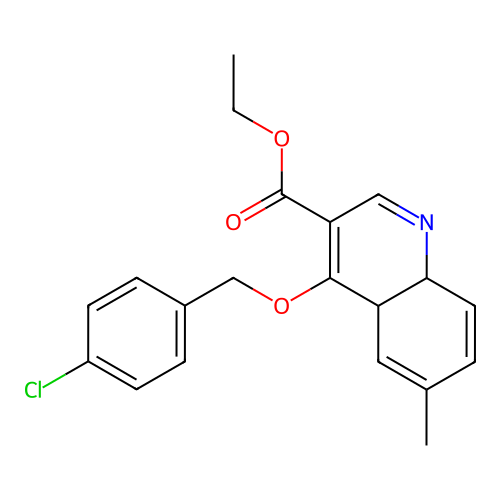 Ethyl 4-[(4-chlorobenzyl)oxy]-6-methyl-4a,8a-dihydro-3-quinolinecarboxylate structure
