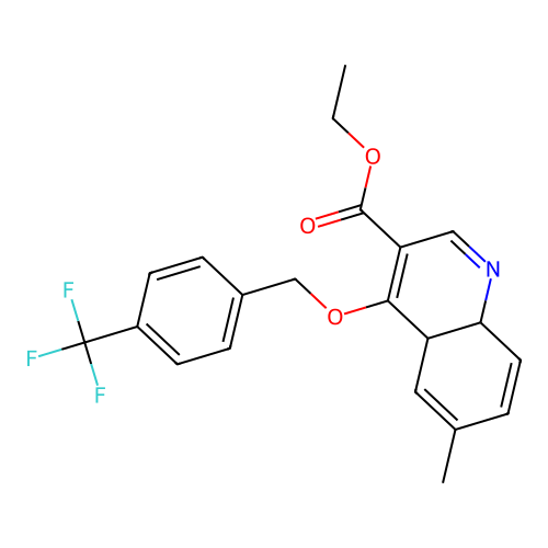 ethyl 6-methyl-4-{[4-(trifluoromethyl)benzyl]oxy}-4a,8a-dihydro-3-quinolinecarboxylate structure