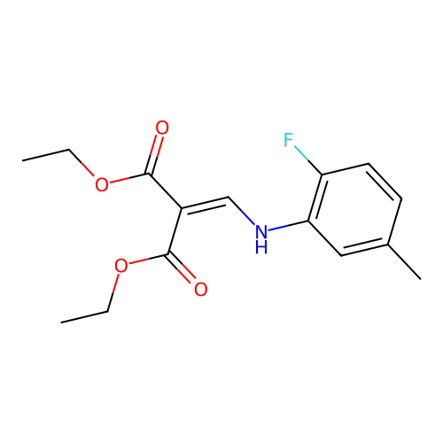 Diethyl 2-[(2-fluoro-5-methylanilino)methylene]malonate structure