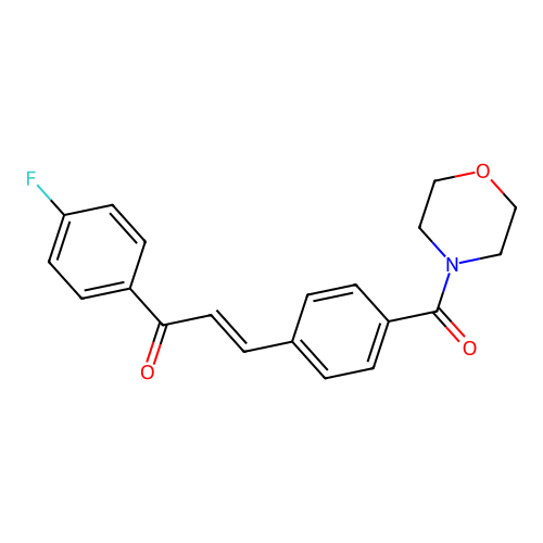 1-(4-Fluorophenyl)-3-[4-(morpholine-4-carbonyl)phenyl]prop-2-en-1-one structure