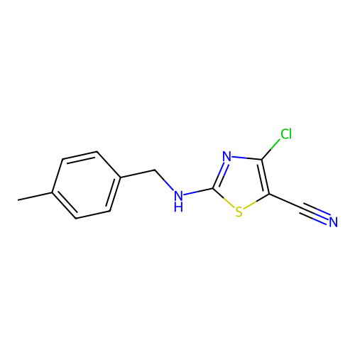4-Chloro-2-[(4-methylbenzyl)amino]-1,3-thiazole-5-carbonitrile structure