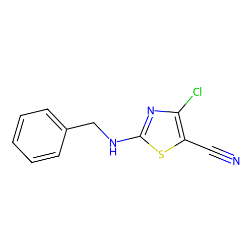 2-(Benzylamino)-4-chloro-1,3-thiazole-5-carbonitrile structure