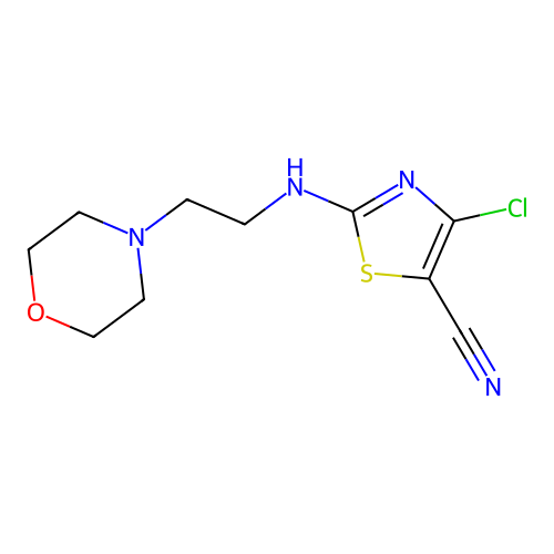 4-Chloro-2-[(2-morpholinoethyl)amino]-1,3-thiazole-5-carbonitrile structure
