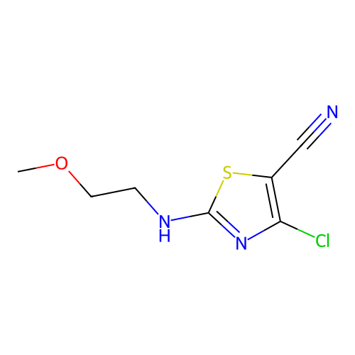 4-Chloro-2-[(2-methoxyethyl)amino]-1,3-thiazole-5-carbonitrile structure