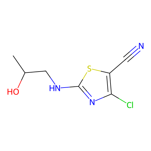 4-Chloro-2-[(2-hydroxypropyl)amino]-1,3-thiazole-5-carbonitrile structure