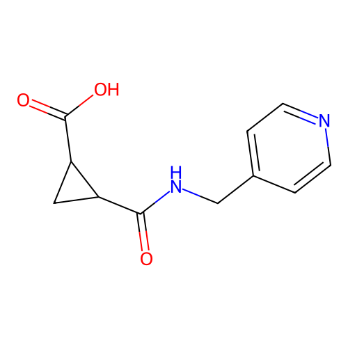 2-{[(4-Pyridinylmethyl)amino]carbonyl}cyclopropanecarboxylic acid structure