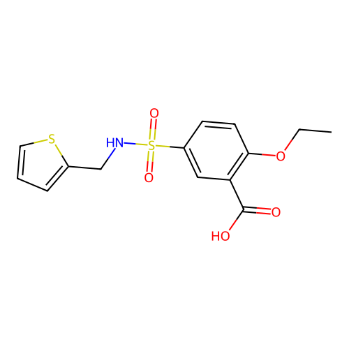 2-ethoxy-5-(thiophen-2-ylmethylsulfamoyl)benzoic Acid structure