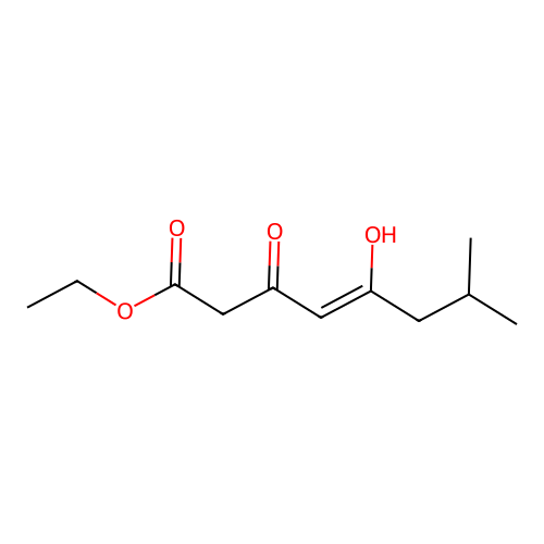 ethyl (3Z)-3-hydroxy-7-methyl-5-oxooct-3-enoate structure