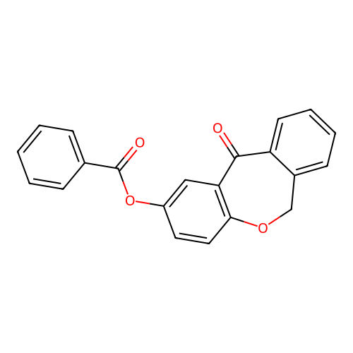 (11-oxo-6H-benzo[c][1]benzoxepin-2-yl) benzoate structure