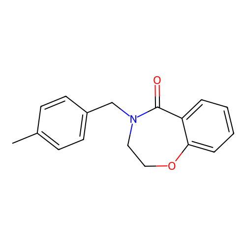 4-(4-methylbenzyl)-3,4-dihydro-1,4-benzoxazepin-5(2H)-one structure