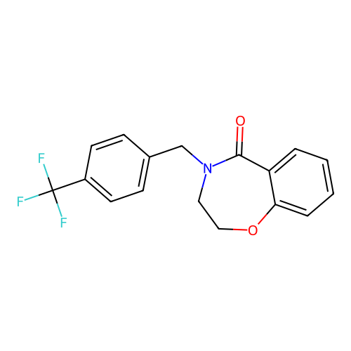4-[4-(trifluoromethyl)benzyl]-3,4-dihydro-1,4-benzoxazepin-5(2H)-one structure