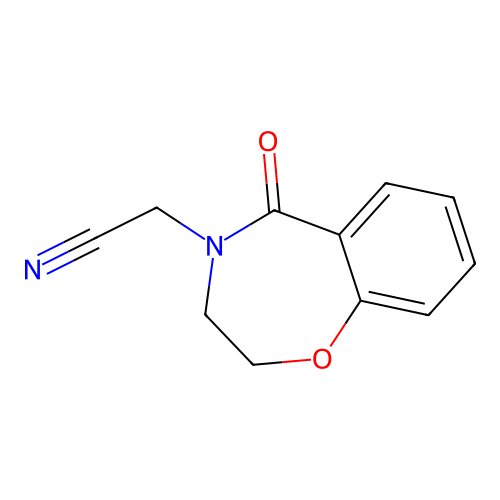 2-(5-Oxo-2,3-dihydro-1,4-benzoxazepin-4-yl)acetonitrile structure