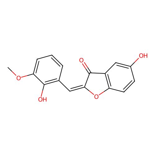 5-Hydroxy-2-[(2-hydroxy-3-methoxyphenyl)methylidene]-1-benzofuran-3-one structure