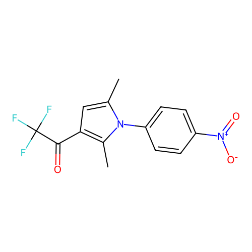 1-[2,5-dimethyl-1-(4-nitrophenyl)-1H-pyrrol-3-yl]-2,2,2-trifluoro-1-ethanone structure