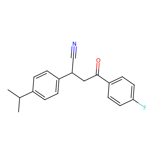 4-(4-Fluorophenyl)-2-(4-isopropylphenyl)-4-oxobutanenitrile structure