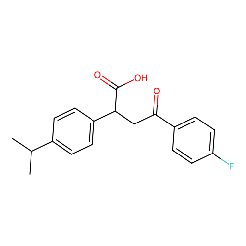 4-(4-Fluorophenyl)-2-(4-isopropylphenyl)-4-oxobutanoic acid structure