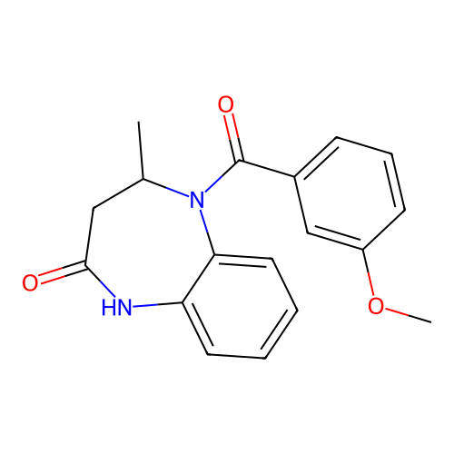 5-(3-methoxybenzoyl)-4-methyl-1,3,4,5-tetrahydro-2H-1,5-benzodiazepin-2-one structure