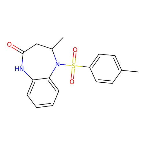4-methyl-5-[(4-methylphenyl)sulfonyl]-1,3,4,5-tetrahydro-2H-1,5-benzodiazepin-2-one structure