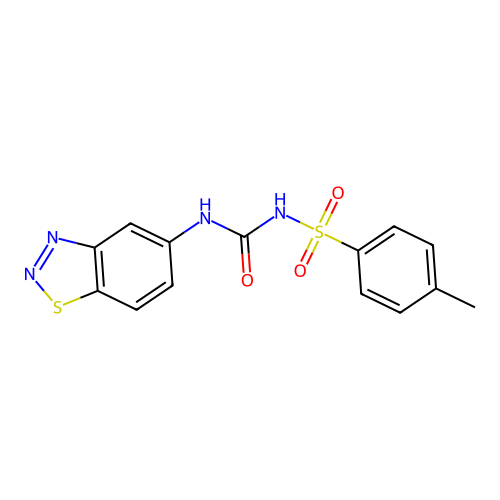 5-[({[(4-Methylphenyl)sulfonyl]amino}carbonyl)amino]-1,2,3-benzothiadiazole structure