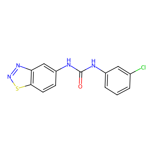N-(1,2,3-benzothiadiazol-5-yl)-N'-(3-chlorophenyl)urea structure