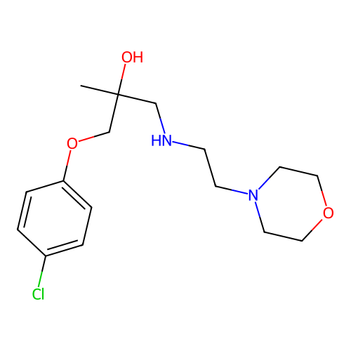 1-(4-Chlorophenoxy)-2-methyl-3-[(2-morpholinoethyl)amino]-2-propanol structure