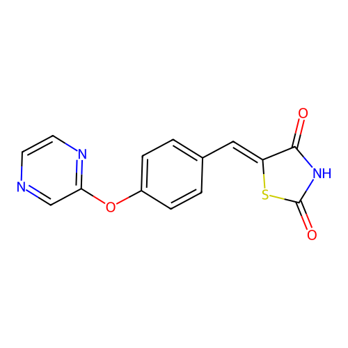 5-[[4-(2-Pyrazinyloxy)phenyl]methylene]-2,4-thiazolidinedione structure
