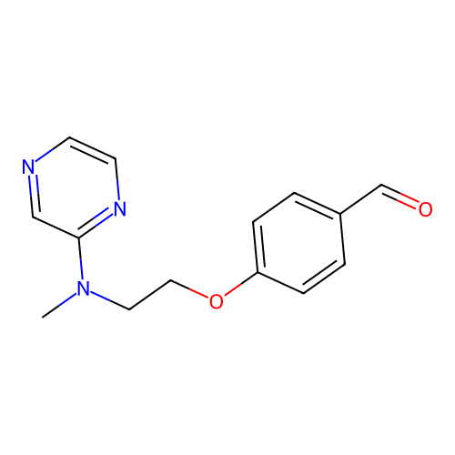 4-{2-[Methyl(pyrazin-2-yl)amino]ethoxy}benzaldehyde structure