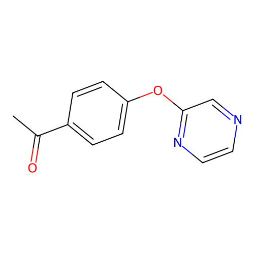 1-[4-(2-Pyrazinyloxy)phenyl]-1-ethanone structure