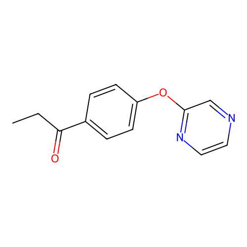 1-[4-(2-Pyrazinyloxy)phenyl]-1-propanone structure