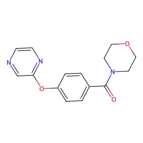 Morpholino[4-(2-pyrazinyloxy)phenyl]methanone structure