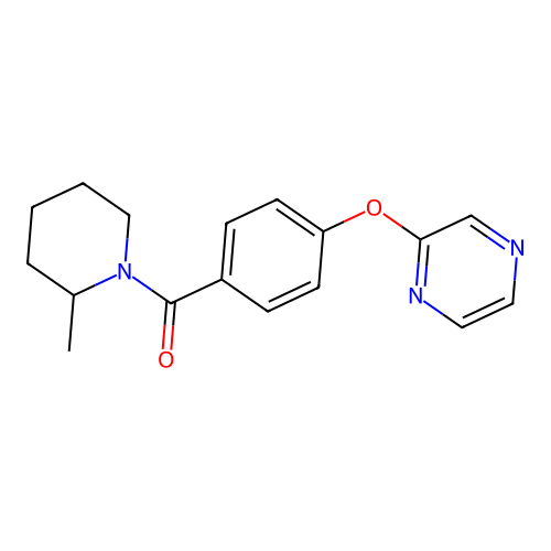 (2-Methylpiperidino)[4-(2-pyrazinyloxy)phenyl]methanone structure