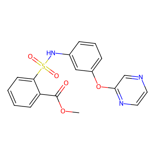 Methyl 2-{[3-(2-pyrazinyloxy)anilino]sulfonyl}benzenecarboxylate structure