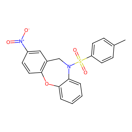 10-[(4-Methylphenyl)sulfonyl]-2-nitro-10,11-dihydrodibenzo[b,f][1,4]oxazepine structure