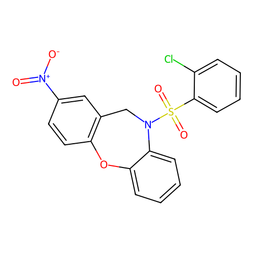 10-[(2-Chlorophenyl)sulfonyl]-2-nitro-10,11-dihydrodibenzo[b,f][1,4]oxazepine structure